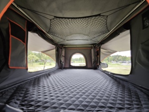 Tienda de campaña de techo rígida de plástico ABS para cuatro estaciones, de apertura automática rápida, con cubierta de coche Oxford y cabina de una habitación. - Product Image 5