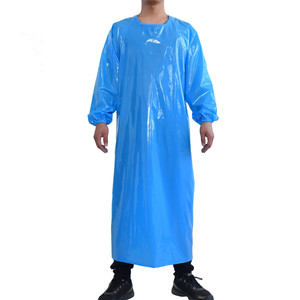 Tùy chỉnh đầy đủ chiều dài BIB Tạp dề nhựa TPU smock tạp dề với dài tay áo - Product Image 1