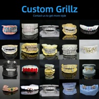 Grillz personnalisés en argent S925 plaqué or avec signe dollar sculpté, pour dents supérieures et inférieures, bijoux hip-hop