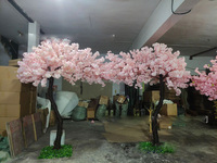 Arche décorative de mariage, arbre artificiel de cerisier jaune vif, grand arbre de sakura pour la décoration de fond