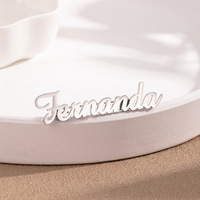 Broche Personalizado de Acero Inoxidable con Nombre Grabado, Pin de Solapa para Negocios, Bodas, Fiestas, Compromisos, Regalo