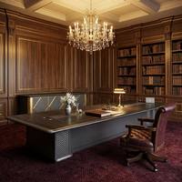 Grand bureau de direction moderne et contemporain, durable, extra large, en bois haute densité, pour usage commercial en bureau