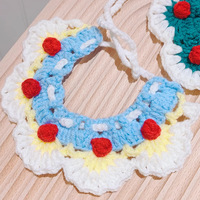 Collier pour chat en crochet mignon, accessoires de cou pour animaux de compagnie en crochet, vente en gros