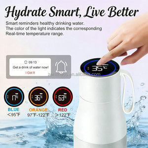 Thermos intelligent Bluetooth personnalisé avec affichage LED <span class=keywords><strong>de</strong></span> la température et <span class=keywords><strong>de</strong></span> la qualité <span class=keywords><strong>de</strong></span> l'<span class=keywords><strong>eau</strong></span>, rappel d'hydratation, en acier inoxydable, application <span class=keywords><strong>de</strong></span> mariage - Product Image 4