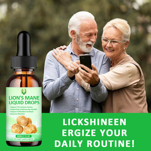 Private Label Biologische Leeuwenmanen Vloeibare Druppels 1500Mg Paddestoelextractsupplement Ondersteunen De Gezondheid Van De Hersenen En Het Immuunsysteem Voor Volwassenen - Product Image 6