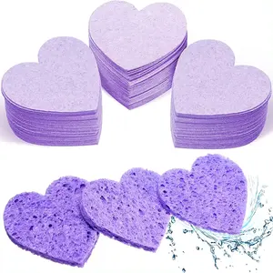 Popular Wholesale Reusable Facial Compressed Cleansing Sponge Expanding Cellulose Sponge Face Cloth Cellulose Cosmetic Pads
