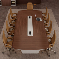 Table de conférence brillante Mobilier de salle de conférence moderne Bureau de conférence OEM Table de réunion