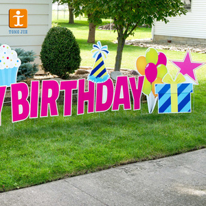Bán buôn Hạnh Phúc sinh nhật sóng nhựa Bảng chữ cái sân & bãi cỏ dấu hiệu chữ cái - Product Image 6