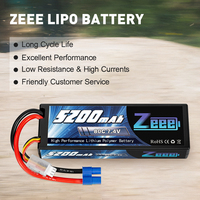 Zeee 2S يبو بطارية 7.4V 5200mAh 80C غطاء واقٍ مزخرف لهاتف آيفون مع EC3 التوصيل ل RC عربات التي تجرها الدواب Truggy الزاحف الوحش سيارة قارب نماذج من الشاحنات