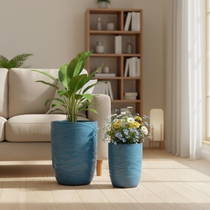 Maceta Moderna de Cerámica con Orificios de Drenaje, Acabado Esmaltado, Duradera, para Interiores, Exteriores, Jardín y Suelo - Product Image 1