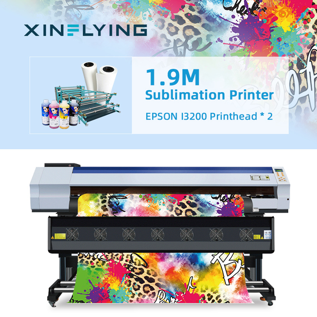 XinFlying Dual Head Sublimation-printer-epson I3200 1.9m Polyester Printing Sublimation Paper Printer