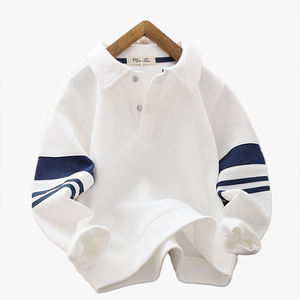 T-shirt polo pour enfants, chemise à manches longues pour bébé, sweat-shirt à col tendance pour garçons, nouveau style printemps-automne - Product Image 2