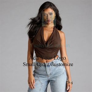 Custom Featuring a Sexy Backless Look for Summer Women's Solid Color <strong>Form-Fitting</strong> <strong>Short</strong> and Body-Hugging <strong>Dress</strong> - Product Image 5