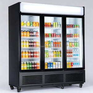 Réfrigérateur vitrine à boissons à triple porte avec compresseur bas, éclairage LED, pour supermarchés et usage commercial - Product Image 5