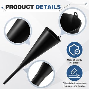 Corong pengisi minyak otomotif corong minyak plastik Leher Panjang - Product Image 3