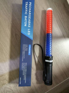 ホイッスル付き390mmレッド & ビュール<span class=keywords><strong>LED</strong></span>トラフィックバトンライト - Product Image 2