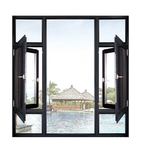 Cửa sổ nhôm cửa sổ bằng nhôm hai lớp tráng men với màn hình mở ra bên ngoài cho ứng dụng bên ngoài - Product Image 2
