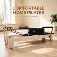 Reformer de Pilates en bois d'érable MJD, machine de Pilates de haute qualité, adaptée aux séances de Pilates et de yoga.