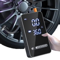 Pompe à air électrique sans fil portable avec manomètre numérique pour pneus de voiture et moto, mini compresseur rechargeable par USB en plastique