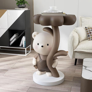 Vendita all'ingrosso calda decorazione per la casa orso statue ornamenti terra soggiorno decorazioni accessori per l'orso vassoio <span class=keywords><strong>stato</strong></span> - Product Image 2