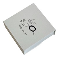Boîtes rigides en carton avec couvercle magnétique, logo personnalisé en relief, écologiques, de luxe, pour colliers, bracelets, Saint-Valentin