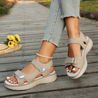 Sandales pour femmes grandes tailles (taille 40-43) style décontracté sportif, à bride unique, avec semelle intermédiaire respirante en EVA et semelle extérieure en caoutchouc