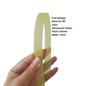 Calidad de exportación transparente negro verde logotipo personalizado polietileno <span class=keywords><strong>PET</strong></span> cinta tira precios - Product Image 1