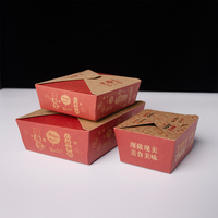 Groothandel Wegwerp Afhaallocatie Doosjes Kraft Opvouwbare Lunch Bento Verpakking Tab Lock OEM Aangepaste Logo Bulk Biologisch Afbreekbare Eco Box