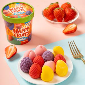 Abink Nouvelle Conception Glace Douce aux Fruits Joyeux Quatre Saveurs Fruitées Chocolat Fraise Sans Additifs Sucrés 0 Brix Sachet de 150g Prêt à l'emploi - Product Image 1