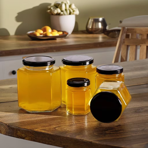Mật Ong Chai Bao Bì <span class=keywords><strong>45Ml</strong></span> 85Ml 100Ml 180Ml 280Ml 380Ml 500Ml 730Ml Rõ Ràng Lục Giác Lọ Thủy Tinh Với Nắp - Product Image 4