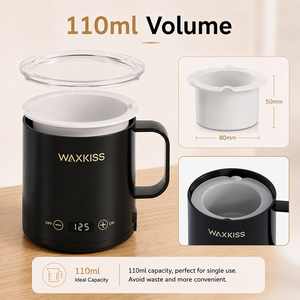 Chauffe-cire numérique 110 ml à marque privée avec protection contre la surchauffe et pot en silicone pour salon et usage domestique - Product Image 6