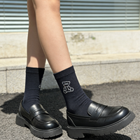 Chaussettes personnalisées à motif mode orné de strass, chaussettes mi-mollet en coton doux pour femme, idéales au quotidien