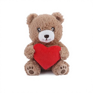 Ours en peluche pour bébé, doudou, <span class=keywords><strong>jouet</strong></span> en peluche doux avec cœur brodé, en polyester, pour les tout-petits et à offrir en cadeau - Product Image 2