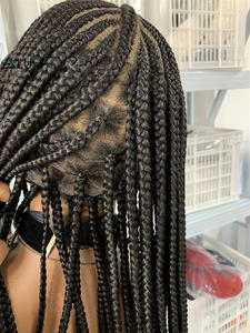 DX616 Meilleures ventes Perruque synthétique tressée longue de 30 pouces 360 Lace Front avec tresses cornrow pour femmes noires - Product Image 6