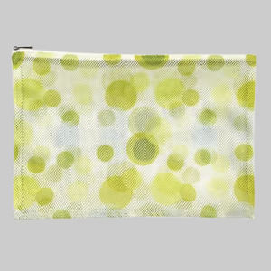 Sac en maille RPET de bonne qualité pochette à fermeture éclair sac cosmétique en maille de style couleur verte écologique - Product Image 2