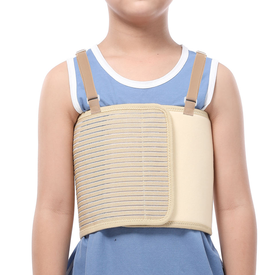 Kids Rib Protector Children's Adjustable Rib Brace Chest Binder Belt Breathable Support ...