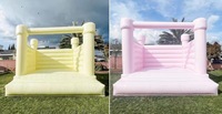 Structure de jeu gonflable multifonctionnelle combinant château gonflable, toboggan et piscine à balles, équipement de divertissement pour les anniversaires d'enfants