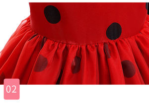 <span class=keywords><strong>2025</strong></span>艾尔莎安娜白雪公主礼服生日派对索菲亚美女长发公主飘动红色圆点公主礼服万圣节 - Product Image 4