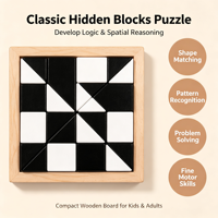 Set Puzzle Kayu Edukatif Permainan Keluarga dengan Lonceng Mainan Prasekolah