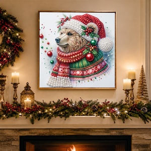 Kit de Peinture Perlée DIY Ours, Jouets de <span class=keywords><strong>Dessin</strong></span>, Tableaux Muraux, Décoration de Noël, Fournitures d'Artisanat, Cadeaux de Noël, Prix de Gros Usine - Product Image 4