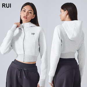 RUIQUWIN OEM invierno nuevas mujeres cómodo cálido algodón francés Terry cremallera completa mujeres cremallera completa chaquetas con capucha - Product Image 1