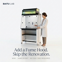 Hotte de laboratoire sans conduit, mini hotte à flux laminaire portable de table pour l'école et le laboratoire, sans conduit d'évacuation