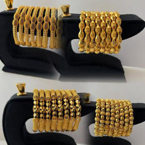 إسورة ذهب دبي لا يبهت لونها للمعصم على الطراز الأفريقي مقاومة للصدأ والماء بخصم، مجوهرات من الذهب الأصفر عيار 18 - Product Image 1