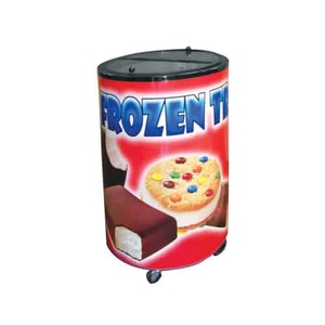 Hot Sale Freezers Type and CE Certification Ice Cream Barrel Freezer/Barrel-Style Merchandiser Freezer with Graphics