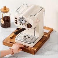 Plateau coulissant en bois d'acacia pour appareils électroménagers, glissière en bois à roulement fluide pour cafetières, friteuses à air et mélangeurs
