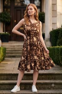 Robe d'été bohème pour femme, imprimé floral, tenue de vacances pour la plage, les voyages, les fêtes de jardin et les journées décontractées - Product Image 4