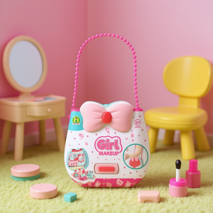 Estuche de maquillaje para niñas de 20x19cm con asa de cuentas para juego de belleza infantil - Product Image 3
