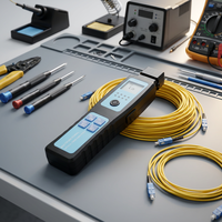 Identificateur de défauts de fibre optique portable tout-en-un avec VFL OPM 10mW -70dBm, testeur de câble réseau avec écran pour l'installation FTTH
