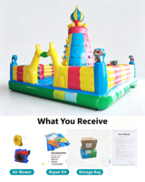 Château gonflable personnalisé en forme de girafe, château gonflable commercial, mur d'escalade, structure de jeux gonflable extérieure pour enfants à louer