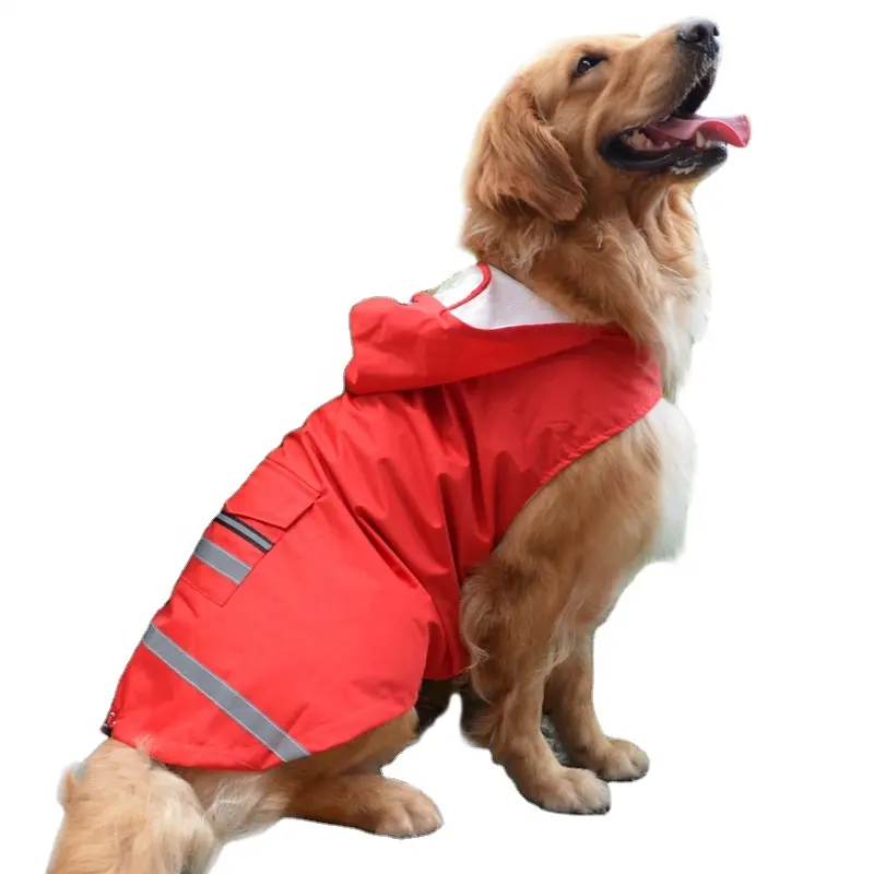 Pet Manufacturer Wholesales Waterproof Reflective Raincoat For Dogs, Windproof Pet Raincoat For Golden Labrador